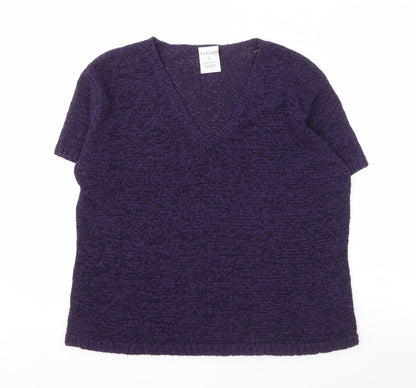 Womens UK Size 20 Alexon Purple Jersey T-Shirt