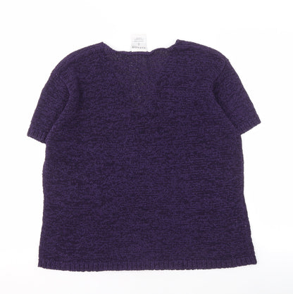 Womens UK Size 20 Alexon Purple Jersey T-Shirt