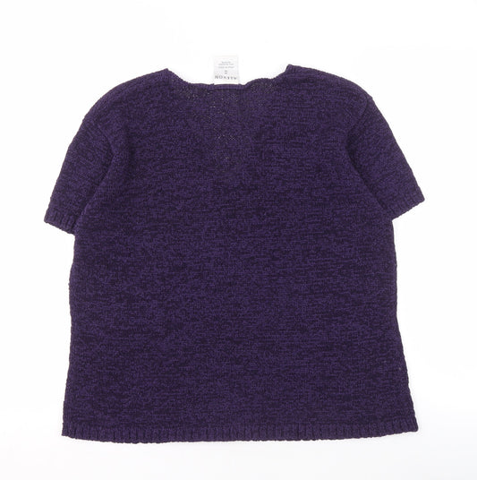 Alexon Purple V-Neck Women's Top Size 20