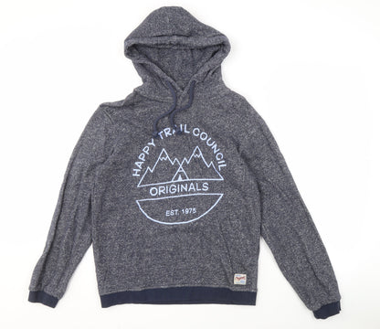 Mens UK Size S JACK & JONES Blue Pullover Hoodie