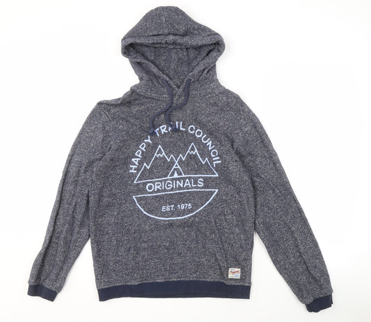 Mens UK Size S JACK & JONES Blue Pullover Hoodie