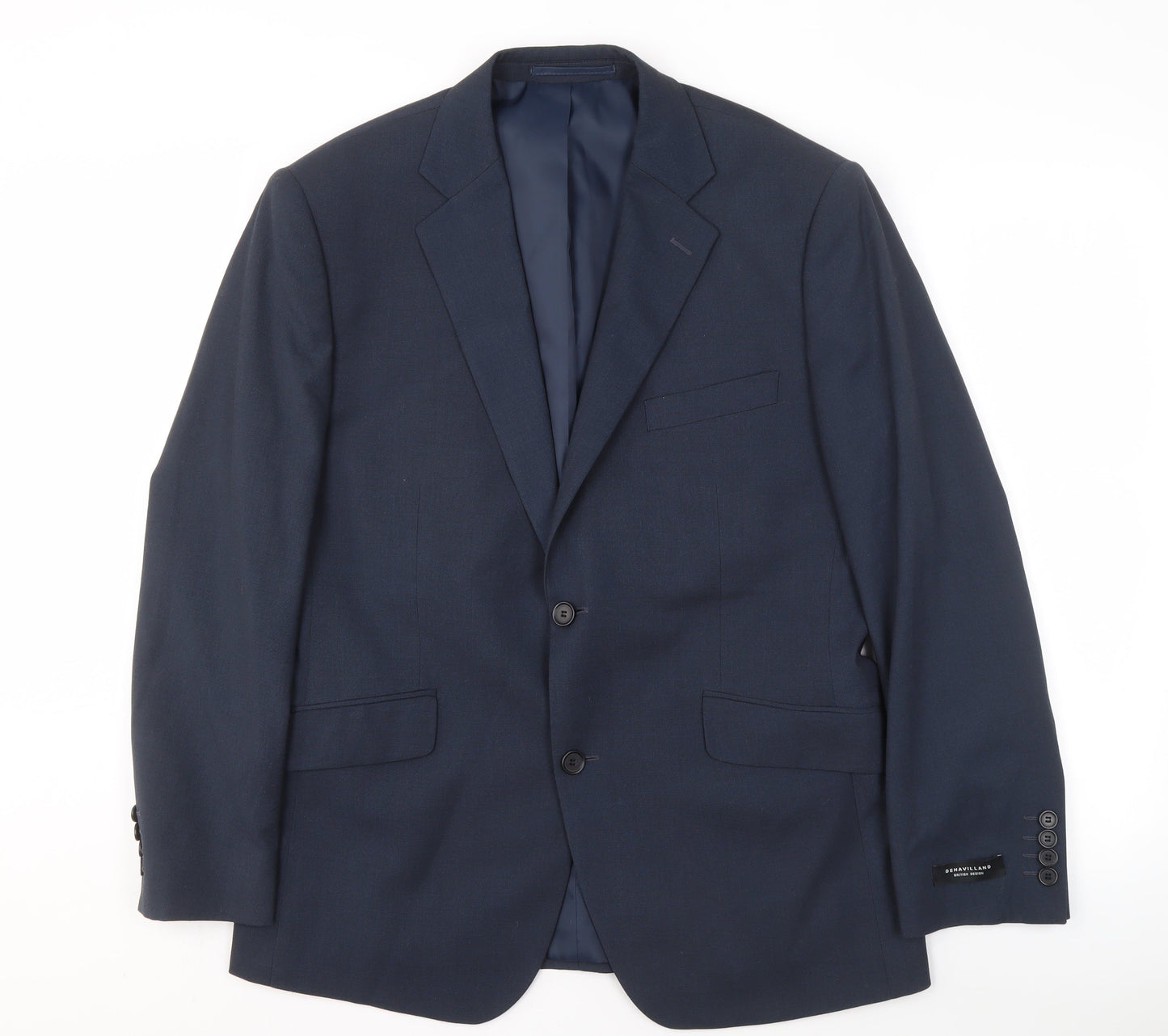 Mens UK Size 40 Dehavilland Regular Blue Suit Jacket