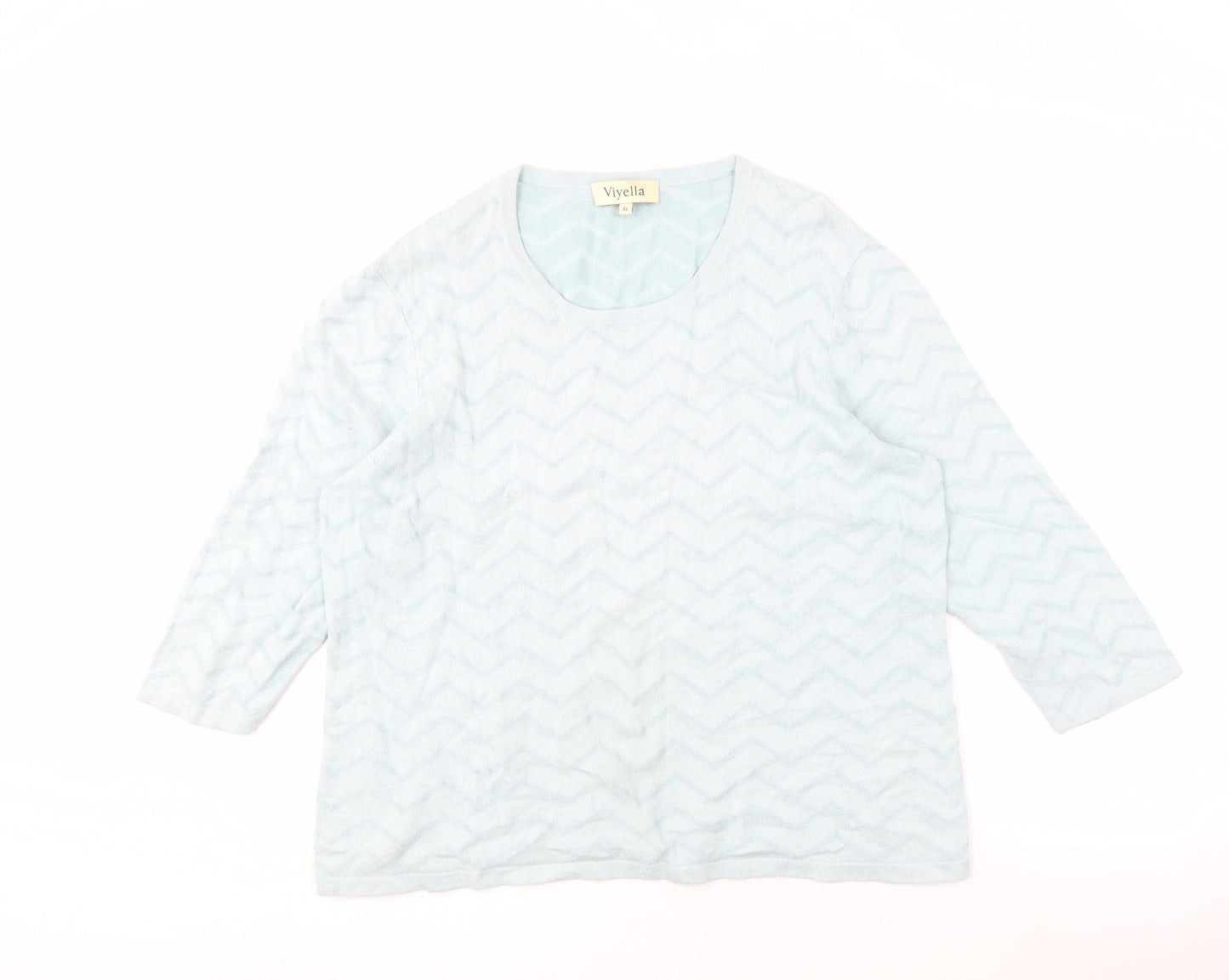 Womens UK Size XL Viyella Blue Pullover Jumper