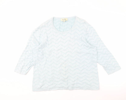 Womens UK Size XL Viyella Blue Pullover Jumper