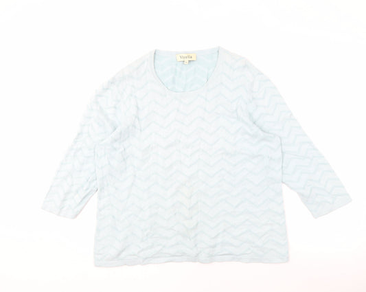 Womens UK Size XL Viyella Blue Pullover Jumper