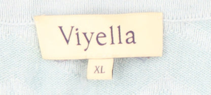 Womens UK Size XL Viyella Blue Pullover Jumper