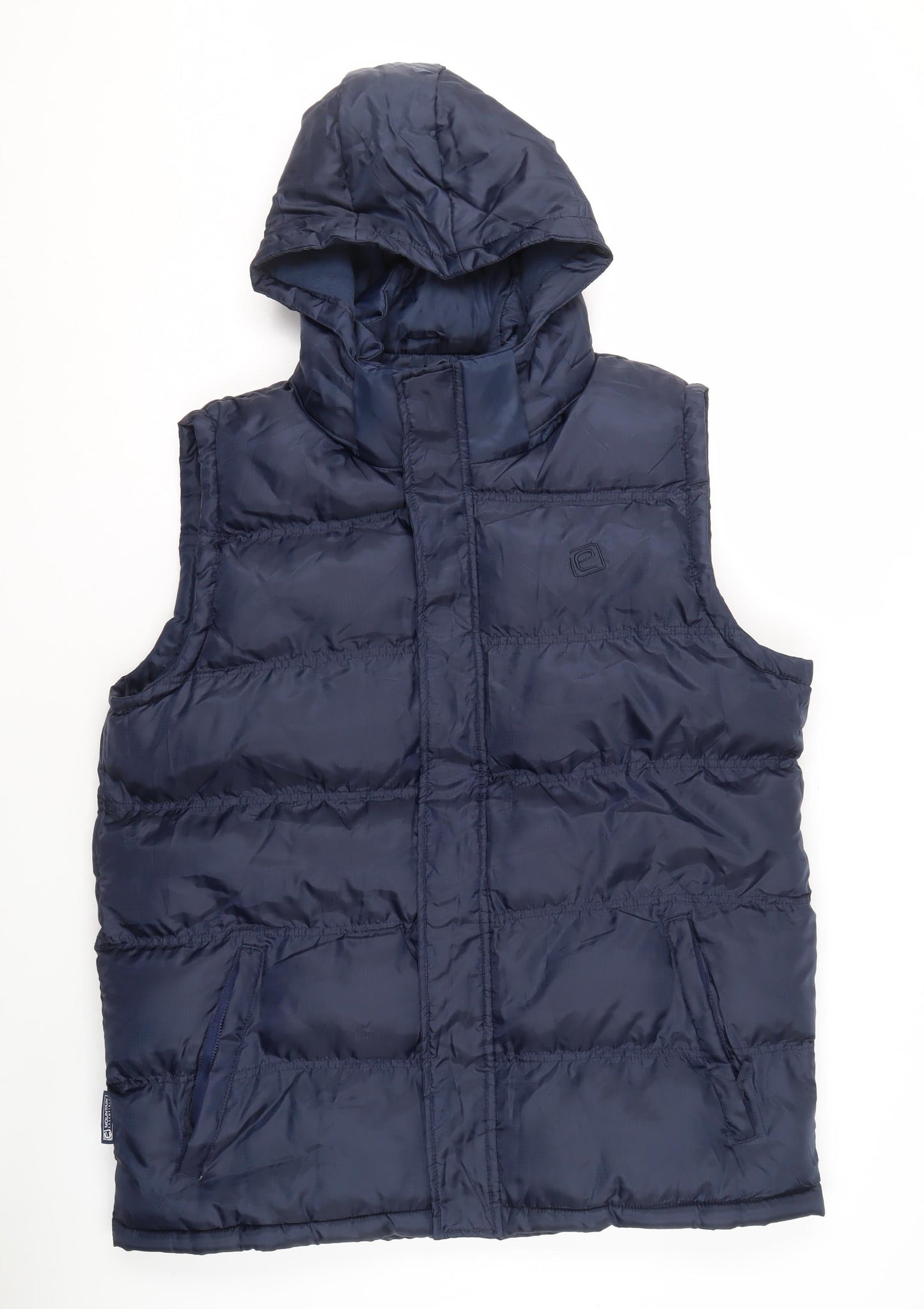 Mens UK Size L Mountain Essentials Blue Puffer Jacket
