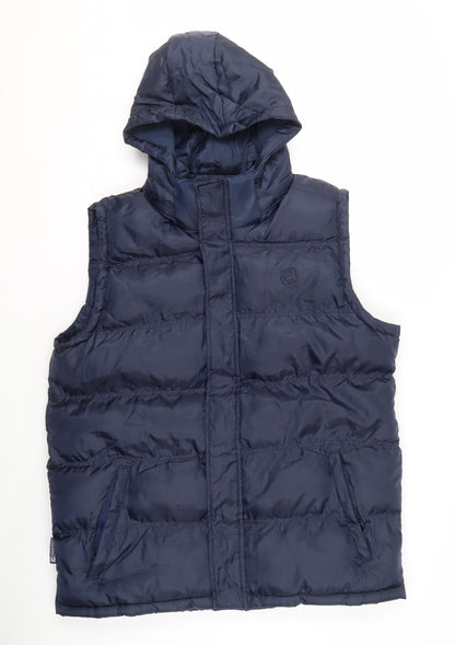 Mens UK Size L Mountain Essentials Blue Puffer Jacket