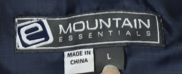 Mens UK Size L Mountain Essentials Blue Puffer Jacket