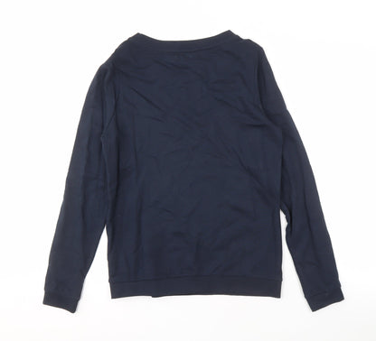 Jacqueline de Yong Blue Graphic Sweatshirt M Unisex