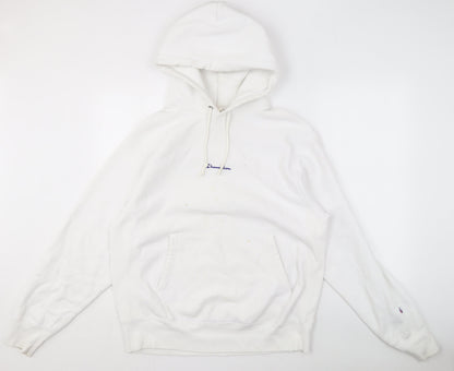 Mens UK Size M Champion White Pullover Hoodie