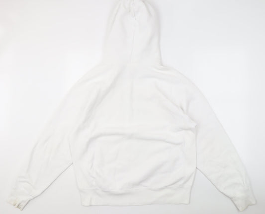 Mens UK Size M Champion White Pullover Hoodie