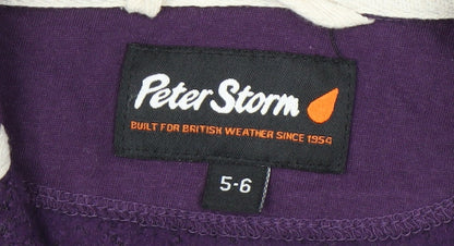 Peter Storm Girls Purple Fleece Jacket, Size 5-6 Years