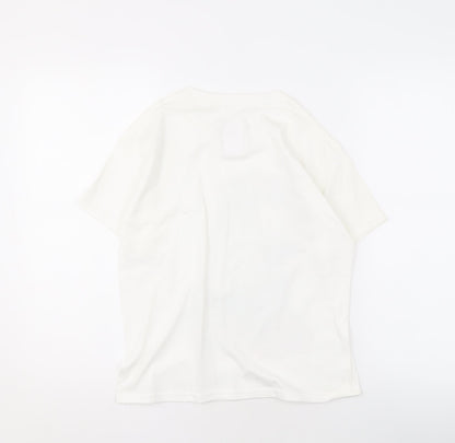 Manchester United Boys White Graphic T-Shirt 7-8 Years