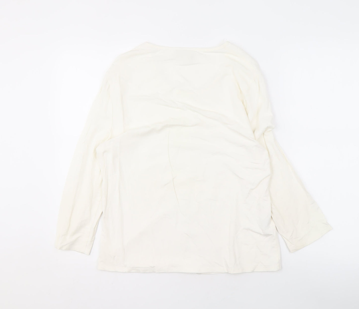 Womens UK Size 14 Eastex Ivory Basic Blouse