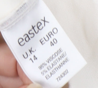 Womens UK Size 14 Eastex Ivory Basic Blouse