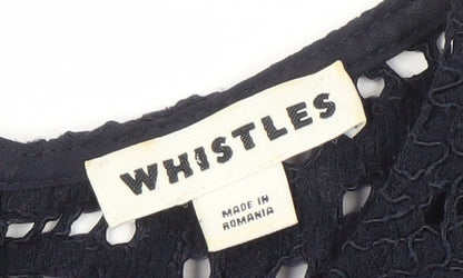 Whistles Women's Black A-Line Lace Dress Size 10