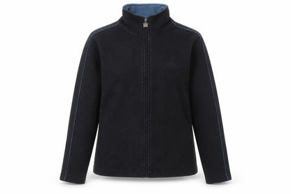 Front view of Fila Black unisex adults fleece jacket, size 12