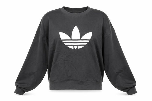 Front view of Adidas Women's Black Pullover Sweatshirt, size 8