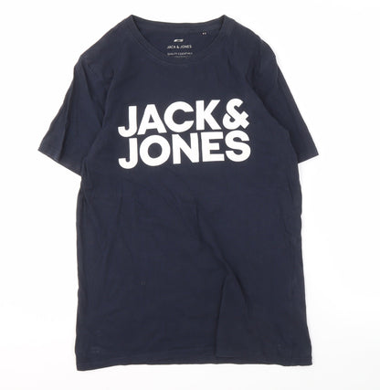 Mens UK Size M JACK & JONES Blue  T-Shirt