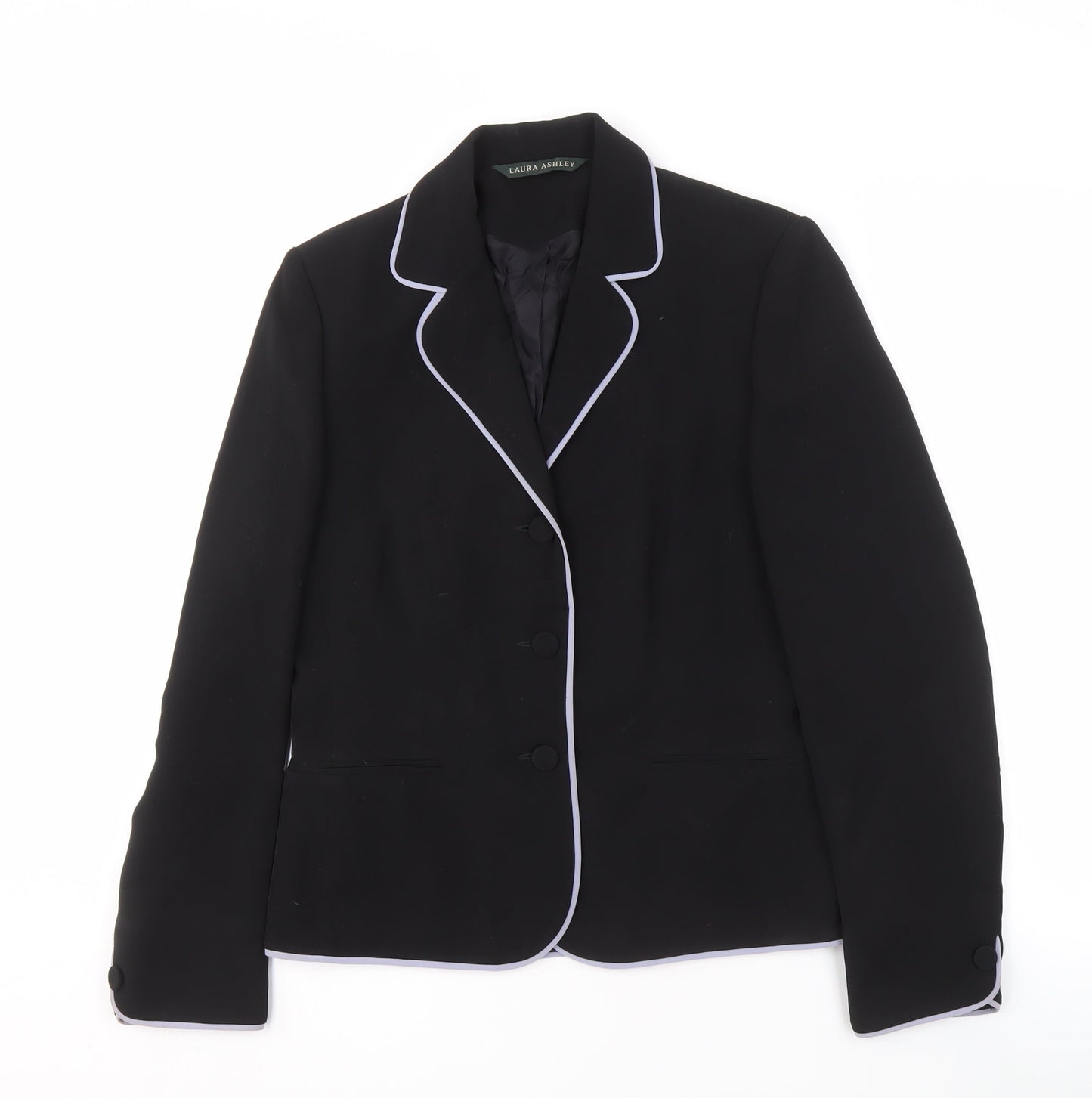 Womens UK Size 10 Laura Ashley Regular Black Blazer