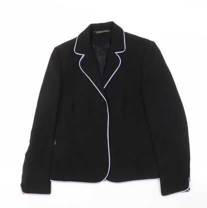 Womens UK Size 10 Laura Ashley Regular Black Blazer