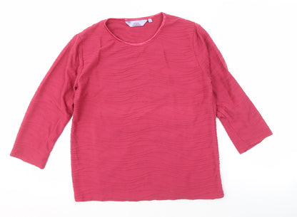 Womens UK Size S Honor Millburn Red Basic T-Shirt