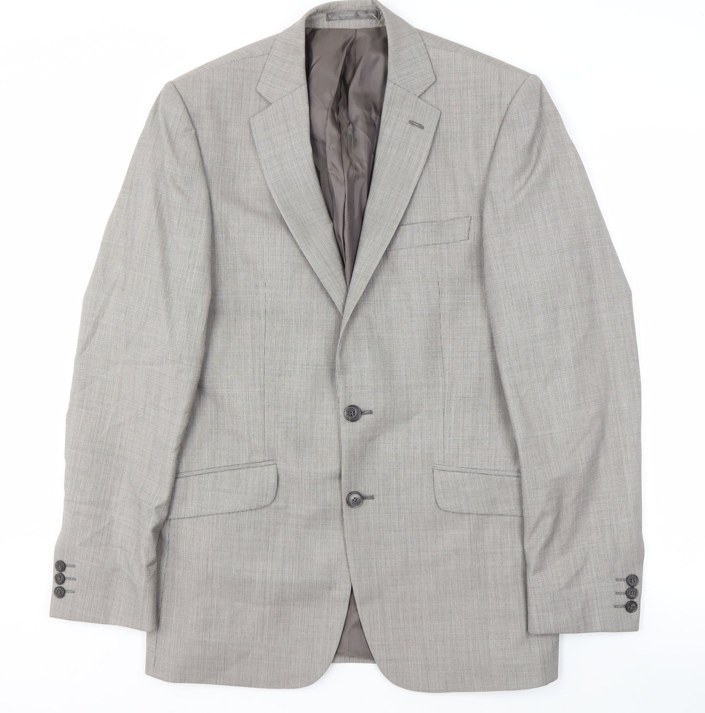 Mens UK Size 38 Jeff Banks Regular Grey Suit Jacket