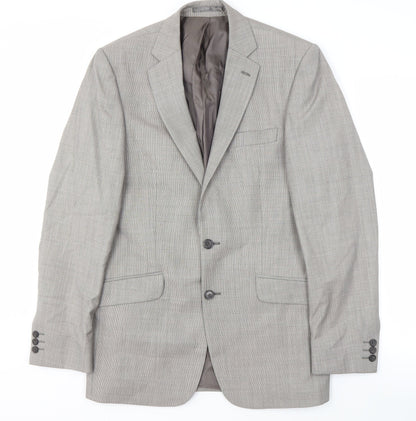 Mens UK Size 38 Jeff Banks Regular Grey Suit Jacket