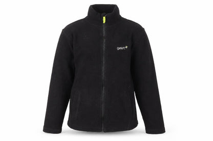 Front view of Gelert boys’ black fleece basic jacket 9-10 years