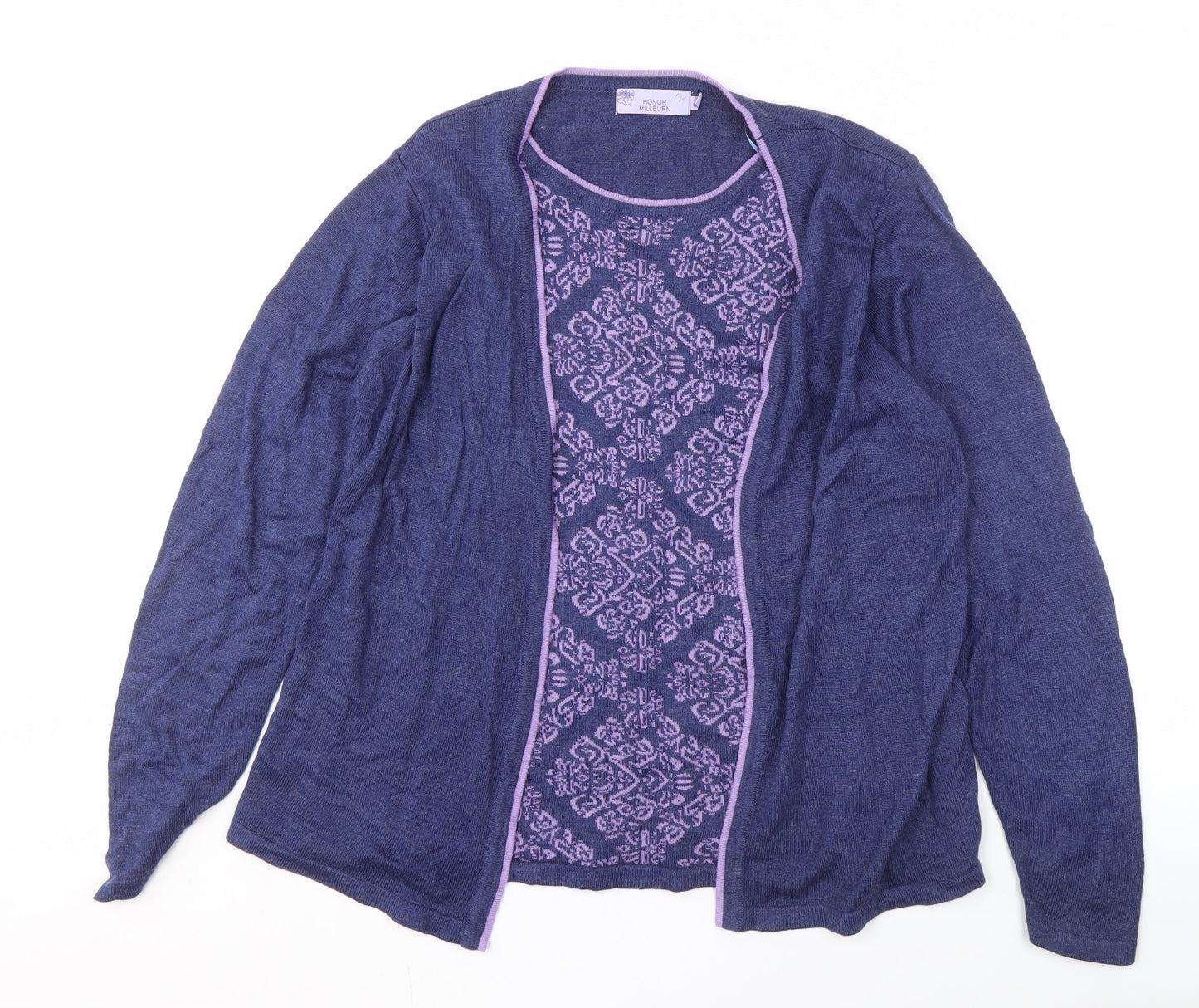 Womens UK Size L Honor Millburn Blue Cardigan Jumper