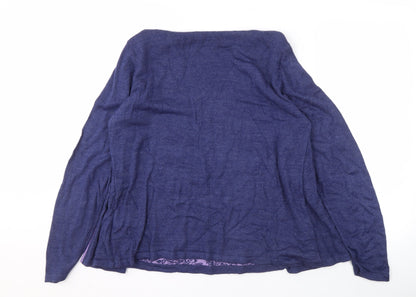 Womens UK Size L Honor Millburn Blue Cardigan Jumper