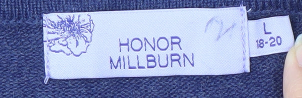 Womens UK Size L Honor Millburn Blue Cardigan Jumper