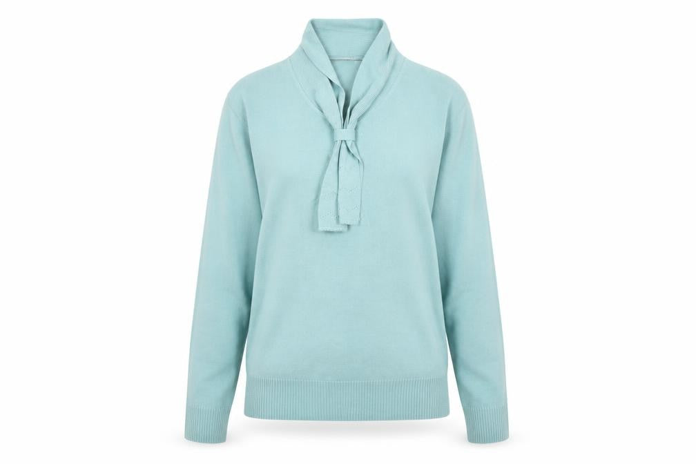 Womens UK Size S Honor Millburn Blue Henley Jumper