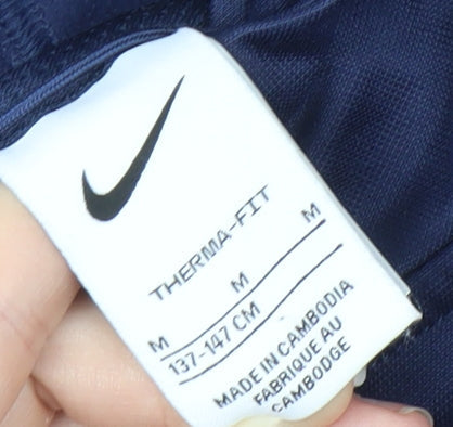 Nike Unisex Blue Therma-Fit Hooded Jacket, M