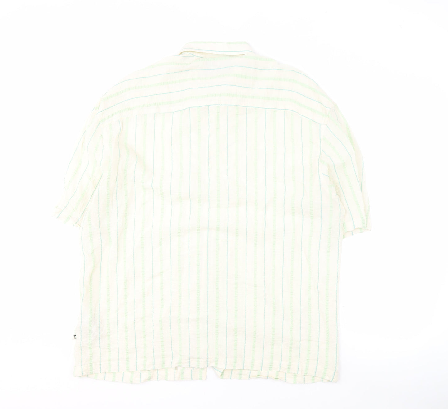 Ted Baker Men Ivory Striped Regular Fit Shirt