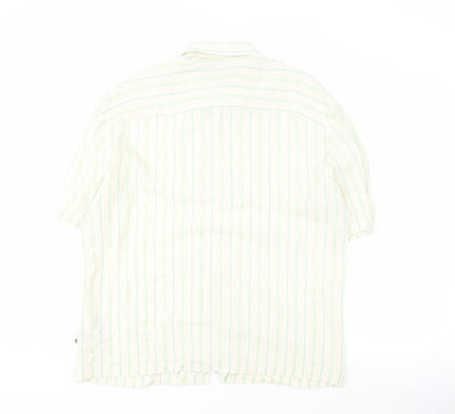 Ted Baker Men Ivory Striped Regular Fit Shirt