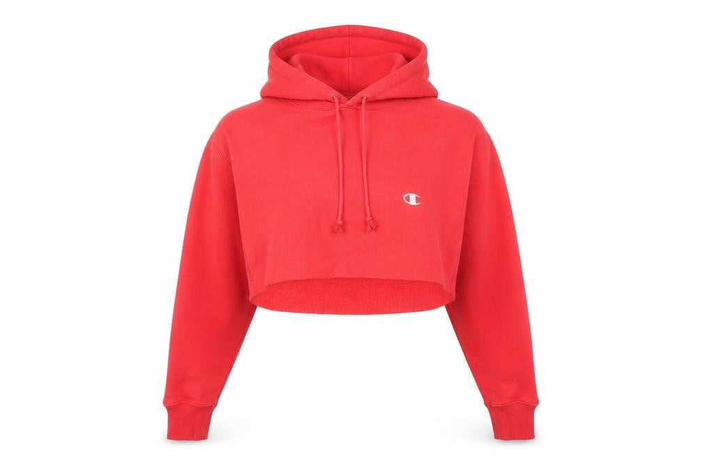 Womens UK Size M Champion Red Pullover Hoodie