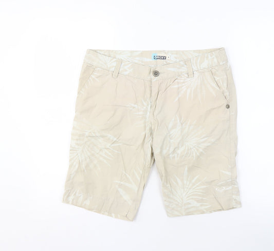 Roxy Unisex Beige Floral Chino Shorts - Size 40 Casual