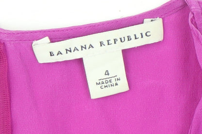 Banana Republic Women's Purple Silk Blouse Size 4