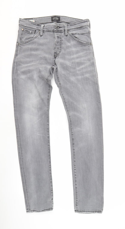 Jack & Jones Men's Grey Straight Jeans Size 30