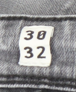 Jack & Jones Men's Grey Straight Jeans Size 30