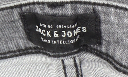 Jack & Jones Men's Grey Straight Jeans Size 30