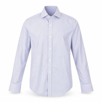 Jeff Banks Men's Blue Striped Shirt, 14.5, Regular Fit