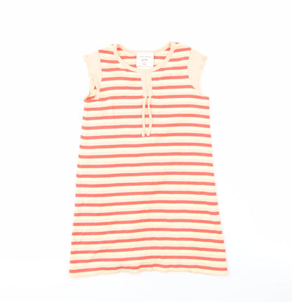 Laura Ashley Girls Multicoloured Striped Dress, Size 4 Years