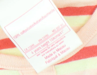Laura Ashley Girls Multicoloured Striped Dress, Size 4 Years
