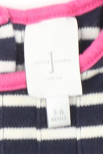Jasper Conran Girls Striped Dress 3-6 Months Multicoloured