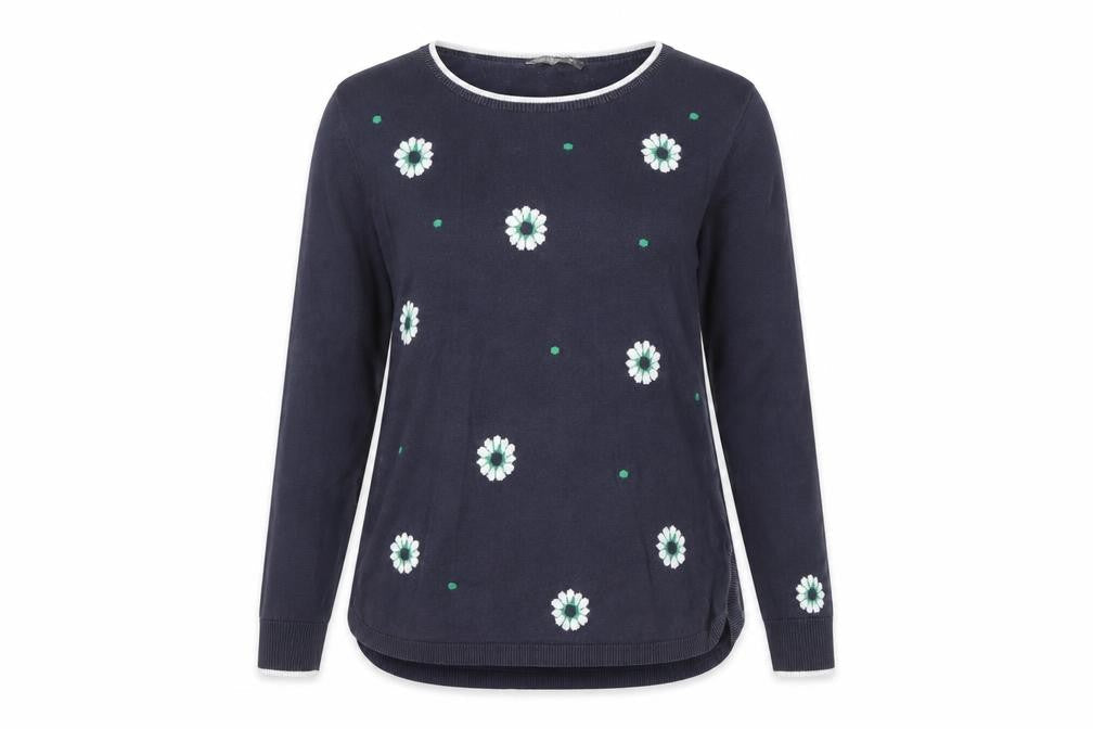 Womens UK Size 12 Laura Ashley Blue Pullover Jumper