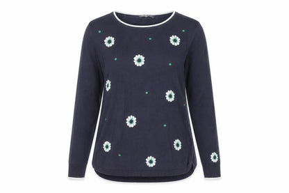 Womens UK Size 12 Laura Ashley Blue Pullover Jumper