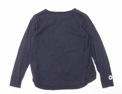 Womens UK Size 12 Laura Ashley Blue Pullover Jumper